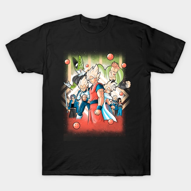 Androids battle T-Shirt by Cromanart